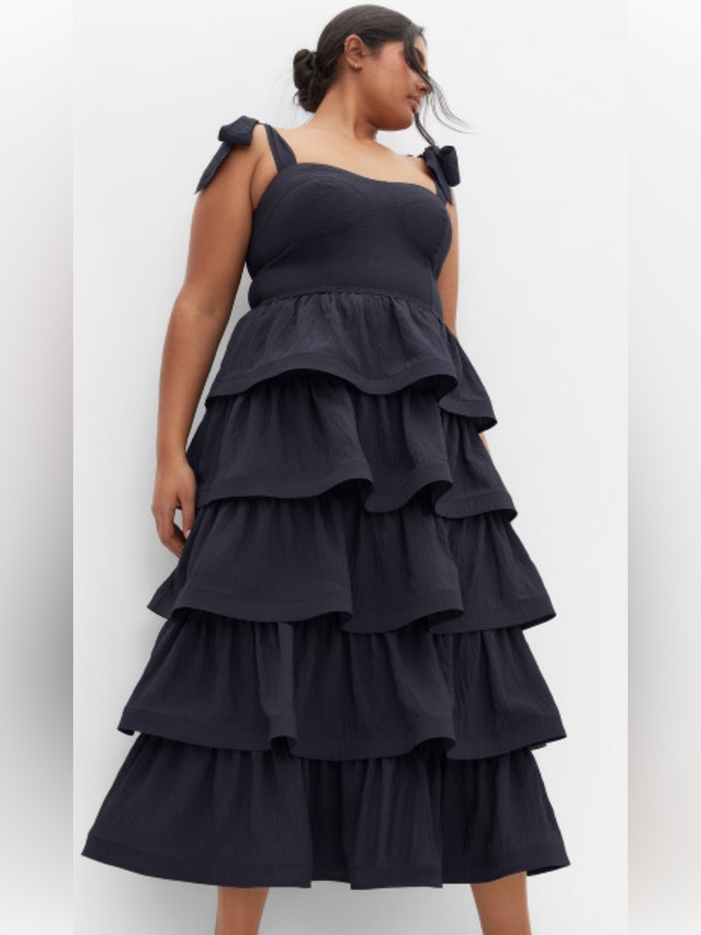 Elina Tier Maxi Dress - Navy - NWT - Size 18
